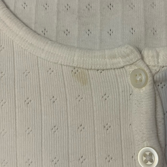 Brandy Melville Button Up Eyelet Zelly Top (DISCONTINUED) - Picture 3 of 5